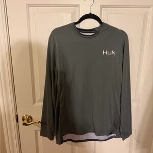 Huk Men's Charcoal Long Sleeve Tee